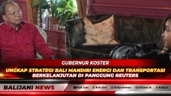 Wayan Koster, Bali Mandiri Energi, Wawancara Reuters, Energi Bersih Bali, Kendaraan Bermotor Listrik, Low Emission Zone Bali, Nusa Penida, Berita Denpasar Hari Ini
