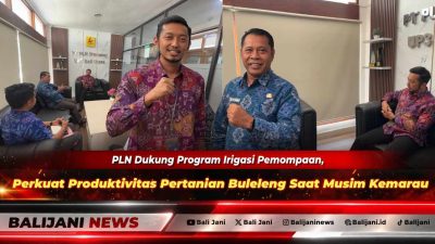 Manajemen PLN UP3 Bali Utara saat berkoordinasi dengan Kepala Dinas Pertanian Buleleng Gede Melandrat terkait pasokan listrik Irigasi Pemompaan