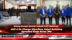Suasana sidang perkara dugaan korupsi rumah subsidi FLPP Buleleng di Pengadilan Tipikor PN Denpasar dengan agenda pemeriksaan ahli a de charge