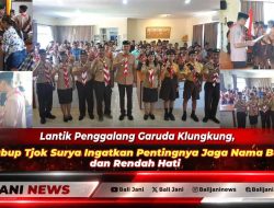 Lantik Penggalang Garuda Klungkung, Wabup Tjok Surya Ingatkan Pentingnya Jaga Nama Baik dan Rendah Hati