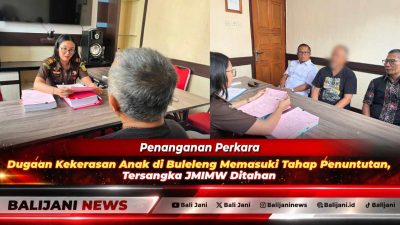 Proses penyerahan tersangka JMIMW dan barang bukti (Tahap II) dari penyidik Polres Buleleng kepada JPU di Kejari Buleleng