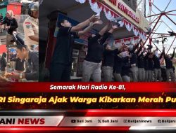 Semarak Hari Radio Ke-81, RRI Singaraja Ajak Warga Kibarkan Merah Putih