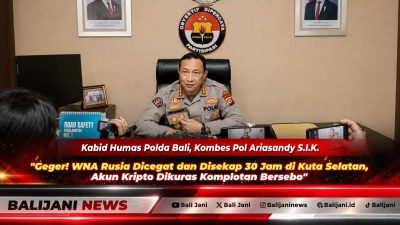 Aparat kepolisian dari Tim Opsnal Polda Bali saat melakukan olah tempat kejadian perkara (TKP) kasus penyekapan dan perampokan WNA Rusia di Kuta Selatan Badung