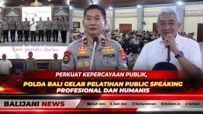 Wakapolda Bali Brigjen Pol I Made Astawa saat membuka pelatihan peningkatan kemampuan public speaking personel di Gedung Presisi Polda Bali