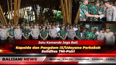 Kapolda Bali Irjen Pol Daniel Adityajaya bersama Pangdam IX Udayana Mayjen TNI Piek Budyakto saat melangsungkan pertemuan silaturahmi sinergitas TNI-Polri di Tuban Kuta
