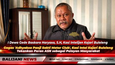 Kasi Intel Kejari Buleleng I Dewa Gede Baskara Haryasa bersama anggota Adhyaksa Panji Sakti Motor Club saat bersiap melangsungkan touring sosial