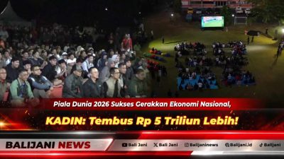 Suasana keramaian penonton di salah satu stan UMKM pada Festival Rakyat 2026 saat acara nonton bareng Piala Dunia