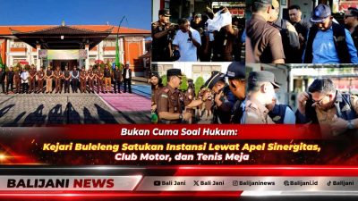Kepala Kejaksaan Negeri Buleleng saat memimpin Apel Sinergitas lintas instansi di halaman Kantor Kejari Buleleng Singaraja