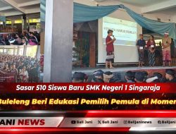 Sasar 510 Siswa Baru SMK Negeri 1 Singaraja, KPU Buleleng Beri Edukasi Pemilih Pemula di Momen MPLS