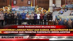 Gubernur Bali Wayan Koster bersama Menko Infrastruktur AHY saat memimpin jalannya Rapat Koordinasi Pembangunan Wilayah Bali di Gedung Wiswa Sabha Utama