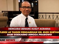 Mengurai Benang Kusut Agraria: Refleksi 45 Tahun Pengabdian Dr. Budi Suryanto dari Soekarno hingga Prabowo