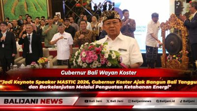 Gubernur Bali Wayan Koster saat memberikan paparan sebagai Keynote Speaker dalam Maritime Safety International Conference MASTIC 2026 di Kuta Paradiso Hotel