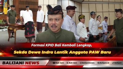 Formasi KPID Bali Kembali Lengkap, Sekda Dewa Indra Lantik Anggota PAW Baru