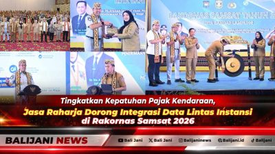 Direktur Utama Jasa Raharja Muhammad Awaluddin saat memberikan pemaparan dalam Rakornas Samsat 2026 di Hotel Novotel Bandar Lampung