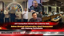 Menko Bidang Infrastruktur AHY memimpin rapat koordinasi bersama Menteri Perhubungan Dudy Purwagandhi dan Gubernur Bali Wayan Koster di Jakarta