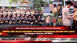 Wakil Bupati Klungkung Tjokorda Gde Surya Putra saat menyematkan tanda Pramuka Garuda dan melepas Kontingen Kwarcab Klungkung menuju Jamnas XII 2026