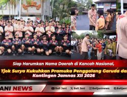 Siap Harumkan Nama Daerah di Kancah Nasional, Wabup Tjok Surya Kukuhkan Pramuka Penggalang Garuda dan Lepas Kontingen Jamnas XII 2026