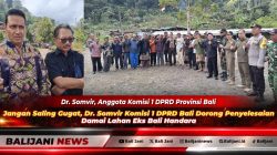 Anggota Komisi I DPRD Provinsi Bali Dr Somvir saat meninjau langsung kondisi lahan eks HGU Bali Handara di Desa Pancasari Kecamatan Sukasada Buleleng