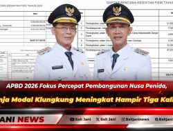 APBD 2026 Fokus Percepat Pembangunan Nusa Penida, Belanja Modal Klungkung Meningkat Hampir Tiga Kali Lipat