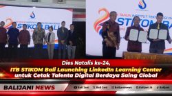 Manajemen ITB STIKOM Bali saat peluncuran LinkedIn Learning Center pada perayaan Dies Natalis ke-24 di kampus Denpasar