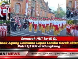 Semarak HUT ke-81 RI, Sekda Anak Agung Lesmana Lepas Lomba Gerak Jalan Umum Putri 3,2 KM di Klungkung