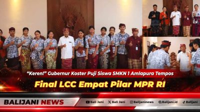 Gubernur Bali Wayan Koster saat menerima audiensi 10 siswa berprestasi dan Kepala SMKN 1 Amlapura I Wayan Artana di Gedung Jayasabha Denpasar