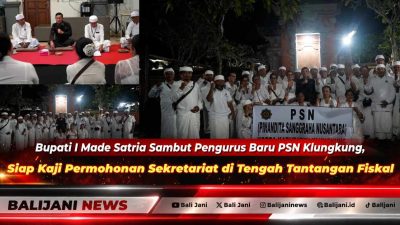 Bupati Klungkung I Made Satria saat menerima audiensi jajaran pengurus baru PSN Korda Klungkung di Rumah Jabatan Bupati Klungkung