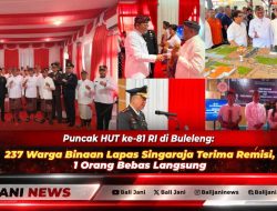 Puncak HUT ke-81 RI di Buleleng: 237 Warga Binaan Lapas Singaraja Terima Remisi, 1 Orang Bebas Langsung
