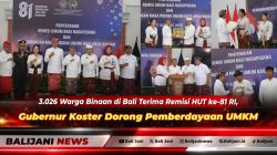 3.026 Warga Binaan di Bali Terima Remisi HUT ke-81 RI, Gubernur Koster Dorong Pemberdayaan UMKM