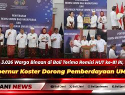 3.026 Warga Binaan di Bali Terima Remisi HUT ke-81 RI, Gubernur Koster Dorong Pemberdayaan UMKM