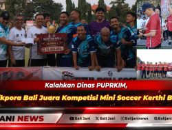 Kalahkan Dinas PUPRKIM, Disdikpora Bali Juara Kompetisi Mini Soccer Kerthi Bali IV