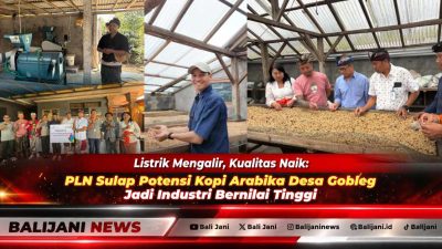 Penyerahan bantuan peralatan modernisasi pengolahan kopi arabika program TJSL PLN UID Bali kepada Kelompok Tani Gobleg Bali Coffee di Buleleng