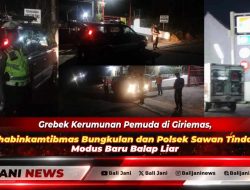 Grebek Kerumunan Pemuda di Giriemas, Bhabinkamtibmas Bungkulan dan Polsek Sawan Tindak Modus Baru Balap Liar