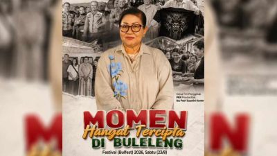Ny. Putri Koster berbaur bersama masyarakat dan menyapa pelaku UMKM kuliner Syobak Cikilok di arena Buleleng Festival (Bulfest) 2026