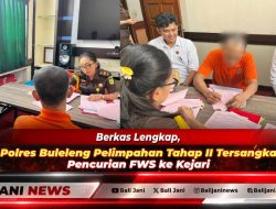 Berkas Lengkap, Polres Buleleng Pelimpahan Tahap II Tersangka Pencurian FWS ke Kejari