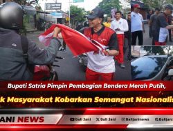 Bupati Satria Pimpin Pembagian Bendera Merah Putih, Ajak Masyarakat Kobarkan Semangat Nasionalisme