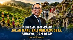 Dr Trisno Nugroho SE MBA selaku Pengamat Ekonomi dan Pariwisata saat memberikan analisis konsep Pariwisata Regeneratif dan Model REGENESIS