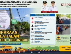 Pemkab Klungkung Lakukan Pemeliharaan Jalan Toyapakeh–Sebunibus, Masyarakat Diimbau Berhati-hati