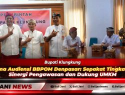 Bupati Klungkung Terima Audiensi BBPOM Denpasar: Sepakat Tingkatkan Sinergi Pengawasan dan Dukung UMKM