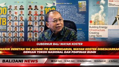 Gubernur Bali Dr Ir Wayan Koster MM saat resmi masuk dalam daftar publikasi 100 Alumni ITB Kebanggaan Almamater atas kontribusinya bagi daerah dan negara