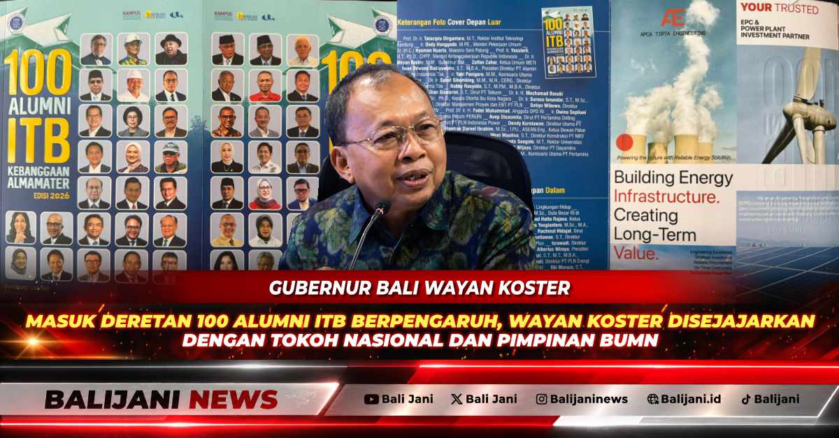 Gubernur Bali Dr Ir Wayan Koster MM saat resmi masuk dalam daftar publikasi 100 Alumni ITB Kebanggaan Almamater atas kontribusinya bagi daerah dan negara