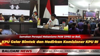 Komisioner KPU RI Idham Holik saat menyampaikan materi Bimtek Tata Cara dan Mekanisme PAW Anggota DPRD se-Bali di Kantor KPU Buleleng