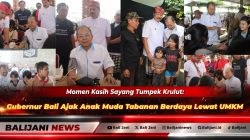 Gubernur Bali Wayan Koster didampingi Wakil Bupati Tabanan I Made Dirga saat berbincang bersama pemilik Kedai Kopi Tangkil dan anak muda Tabanan