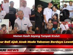 Momen Kasih Sayang Tumpek Krulut: Gubernur Bali Ajak Anak Muda Tabanan Berdaya Lewat UMKM