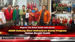 Ketua Umum DPP ARUN Bob Hasan bersama pengurus dan perwakilan Aliansi Mahasiswa Menjawab dalam forum diskusi pengawalan Program Makan Bergizi Gratis di Jakarta