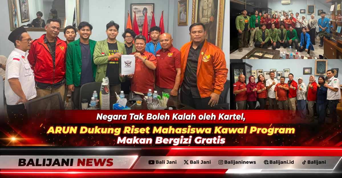 Ketua Umum DPP ARUN Bob Hasan bersama pengurus dan perwakilan Aliansi Mahasiswa Menjawab dalam forum diskusi pengawalan Program Makan Bergizi Gratis di Jakarta