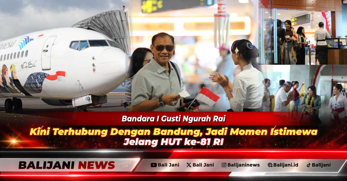 Suasana penyambutan penerbangan perdana Garuda Indonesia rute Bandung-Bali di Bandara Internasional I Gusti Ngurah Rai Badung Bali