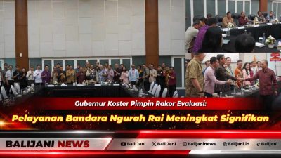Gubernur Bali Wayan Koster saat memimpin Rapat Koordinasi Evaluasi Peningkatan Kualitas Pelayanan Bandara Internasional I Gusti Ngurah Rai bersama otoritas bandara di Denpasar