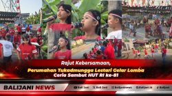 Keceriaan anak-anak saat mengikuti lomba perayaan HUT ke-81 Kemerdekaan RI di Perumahan Tukadmungga Lestari Desa Tukadmungga Buleleng