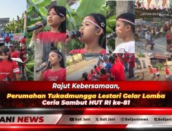 Rajut Kebersamaan, Perumahan Tukadmungga Lestari Gelar Lomba Ceria Sambut HUT RI ke-81